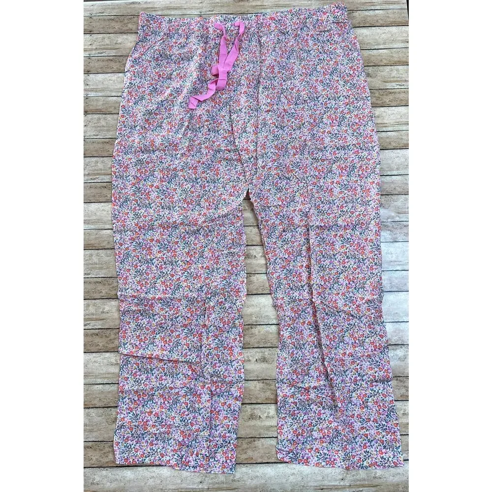 Xhilaration Pajama Sleep Pants Bundle Gray Plaid Pink Floral Pockets Size XL